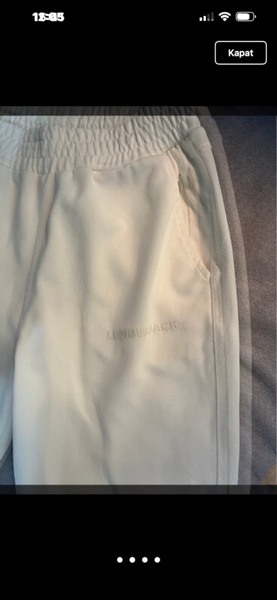 Beyaz Kadın Midi Eşofman Altı - Görsel 2