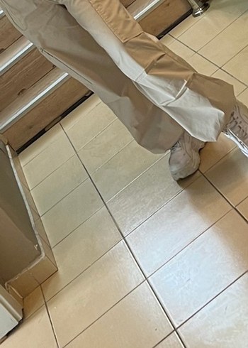 Beyaz Rahat Kesim Kadın Pantolon - Görsel 2