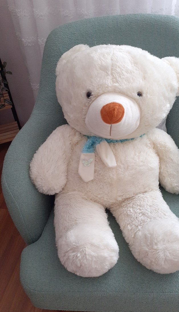 Beyaz Peluş Ayıcık Oyuncak - Görsel 2