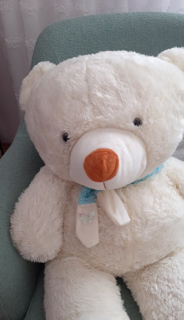 Beyaz Peluş Ayıcık Oyuncak - Görsel 3