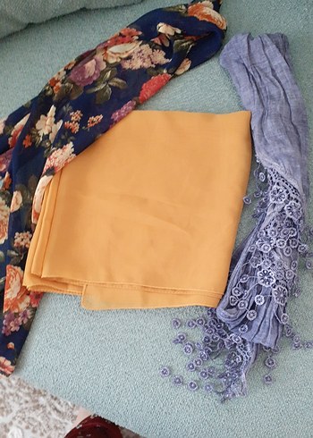 Drapeli Bohem Çok Renkli Kadın Fular - Görsel 3