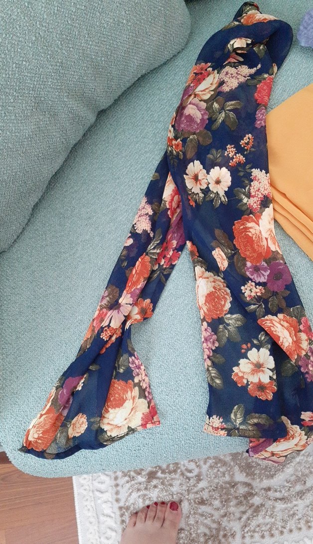 Drapeli Bohem Çok Renkli Kadın Fular - Görsel 2