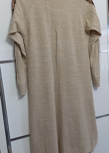 Bej Uzun Kollu Triko tunik