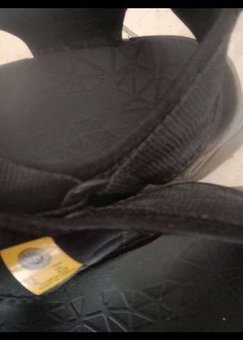 Erkek Siyah Gri Tokalı Kauçuk Sandalet - Görsel 3