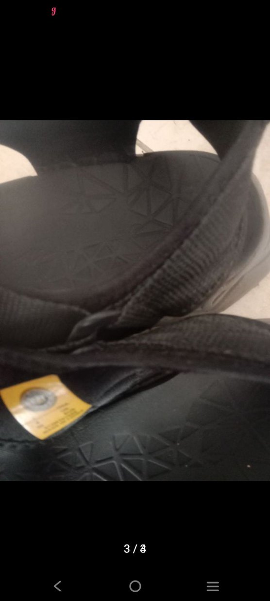 Erkek Siyah Gri Tokalı Kauçuk Sandalet - Görsel 3