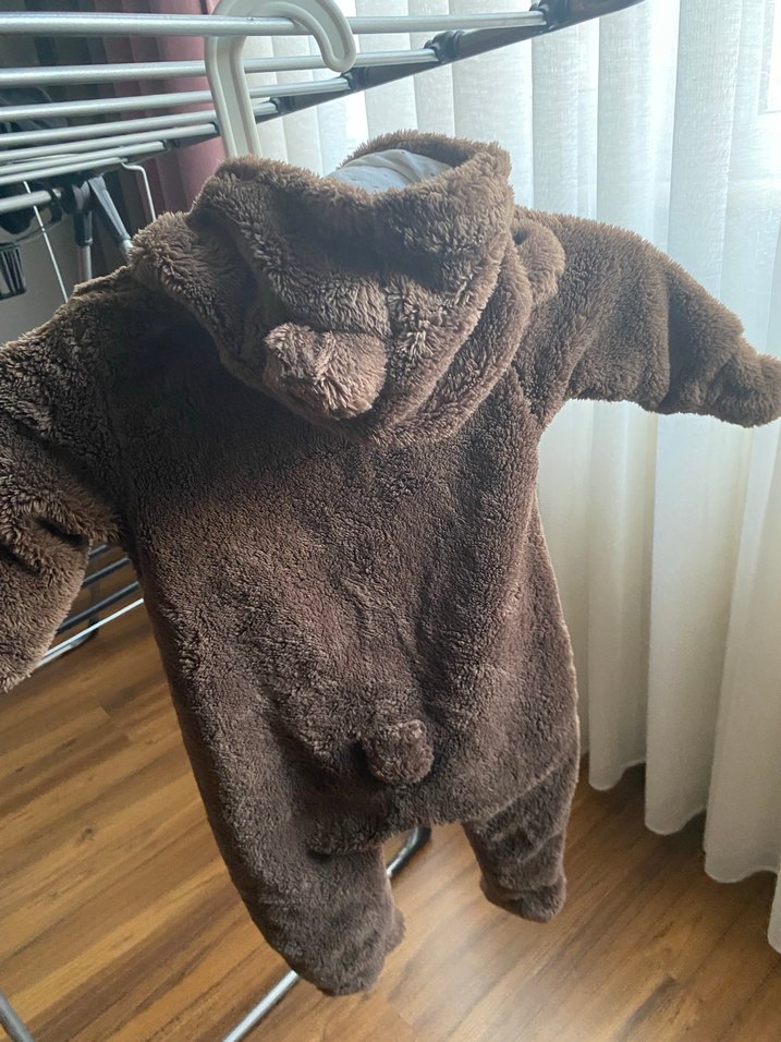 Kahverengi Kürklü Bebek Tulumu - Görsel 2