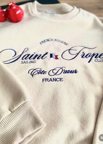 Str Saint Tropez France Kadın Sweatshirt SIFIR - Görsel 4