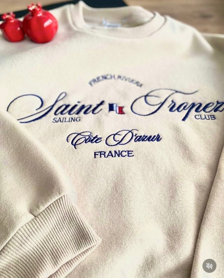 Str Saint Tropez France Kadın Sweatshirt SIFIR - Görsel 4