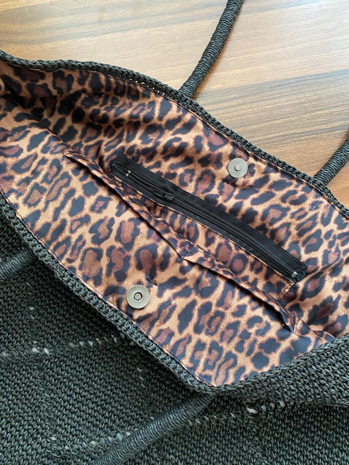 Macrome İp Örme Siyah Kadın Çanta - Görsel 3