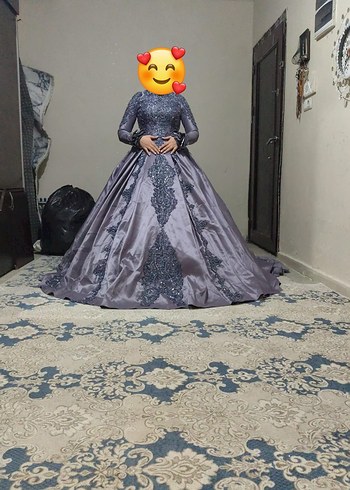 Uzun mor Gotik Söz Elbisesi