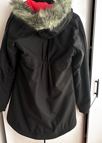 Siyah Adidas Kadın Kaban, Uzun Kollu, Kapüşonlu - Görsel 3
