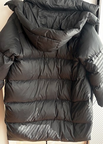 Düğmeli siyah street Wear Kadın Mont - Görsel 4