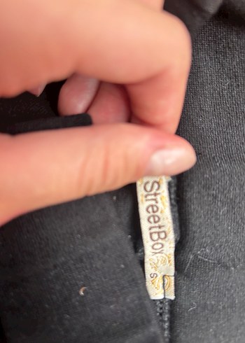 Nakışlı Siyah StreetBoxs Midi pantolon benzeri tayt - Görsel 2