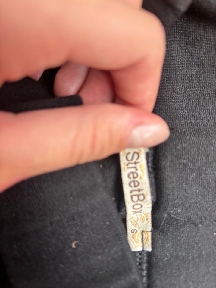 Nakışlı Siyah StreetBoxs Midi pantolon benzeri tayt - Görsel 2