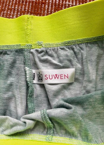 Yeşil Elastik Bel Mini Spor Şort - Görsel 2