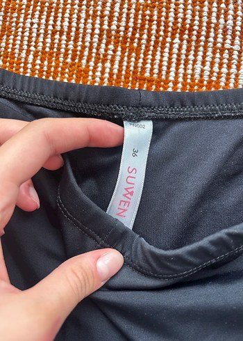 Suwen Siyah Basic Mini deniz şortu