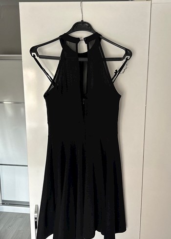 Diğer Siyah Uzun Drapeli Gotik Abiye Elbise