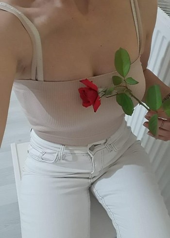 Beyaz Strappy Fit Kadın Bustiyer