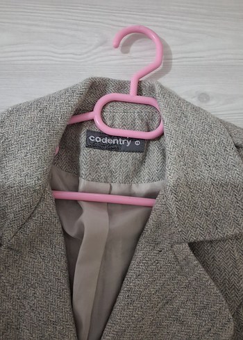 Codentry Gri Mini Kaban, Düğmeli, Notch Yaka