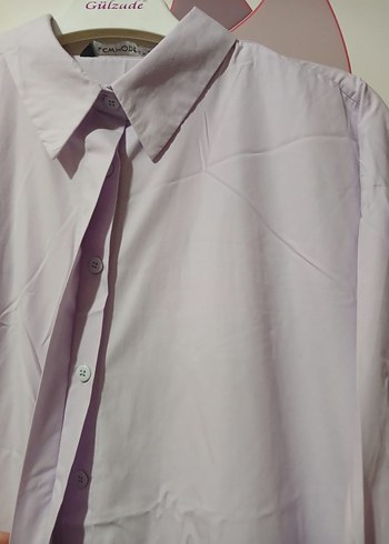 LC Waikiki LCW Modest uzun lila gömlek