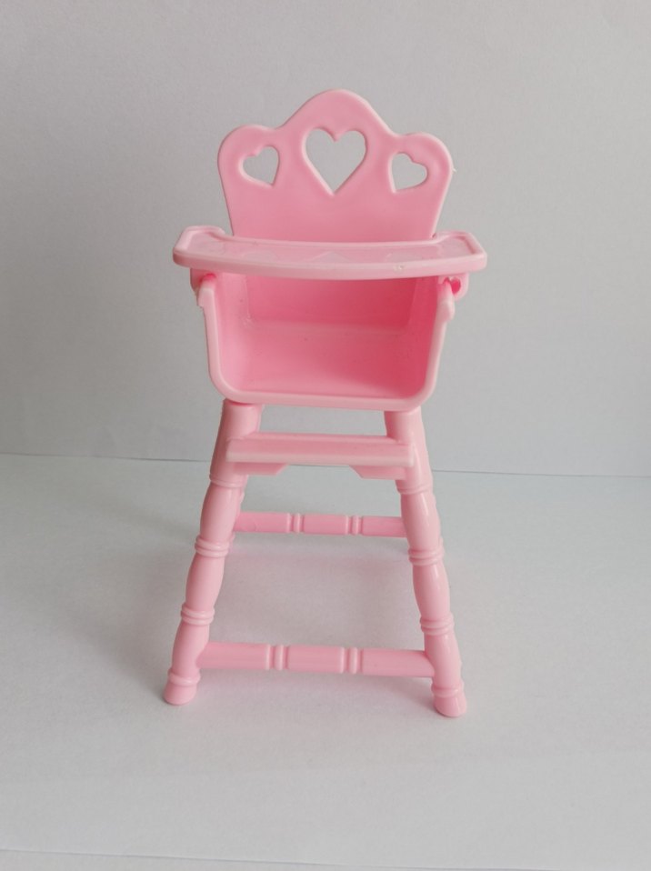 Pembe Pastel Bebek ve Mama Sandalyesi - Görsel 3