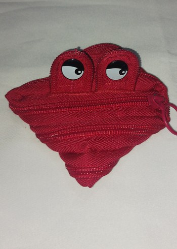 Nakışlı Kırmızı Fermuarlı Çocuk Cüzdanı - Görsel 2