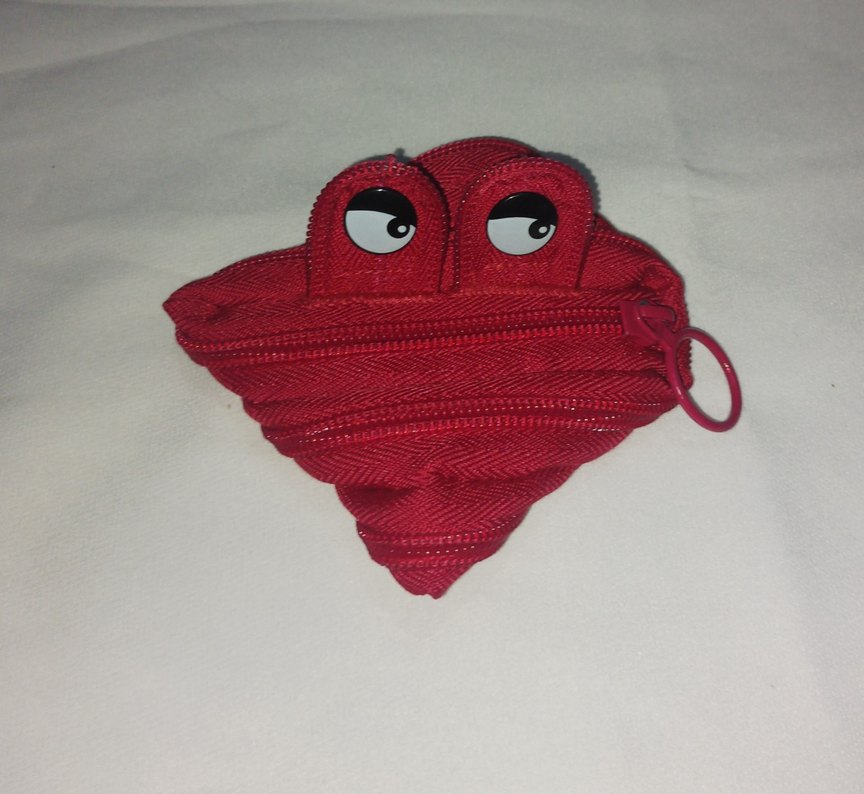 Nakışlı Kırmızı Fermuarlı Çocuk Cüzdanı - Görsel 2