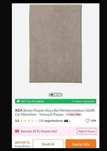Ikea Ikea banyo paspası