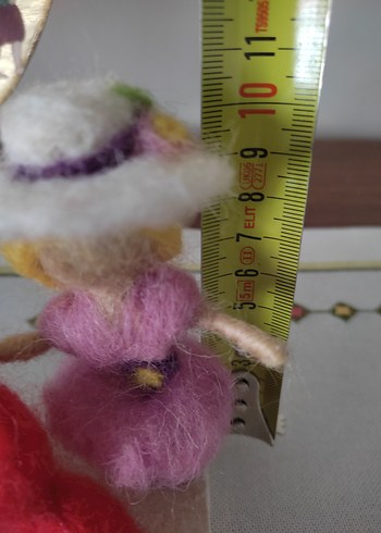 Kırmızı Kalpli Renkli Keçe Bebekler - Görsel 4