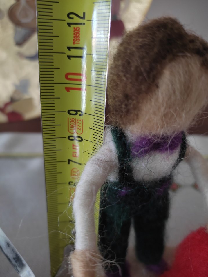 Kırmızı Kalpli Renkli Keçe Bebekler - Görsel 3