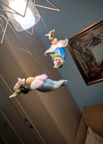 Keçe Yünü Peri Bebek (koyu mavi) - Görsel 3