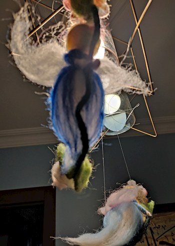 Keçe Yünü Peri Bebek (koyu mavi) - Görsel 2