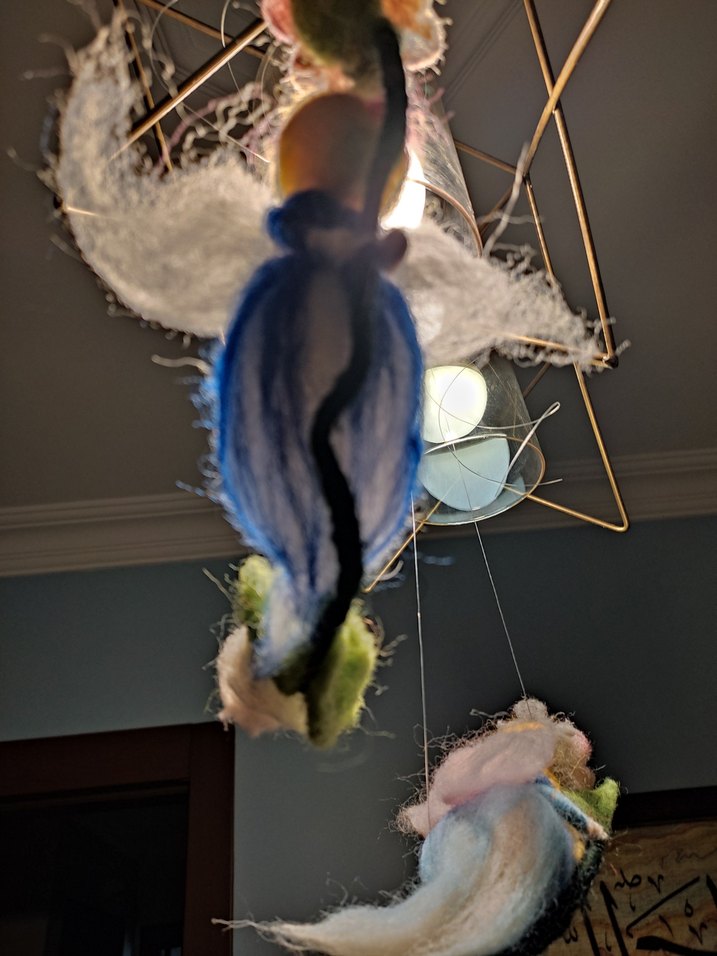 Keçe Yünü Peri Bebek (koyu mavi) - Görsel 2