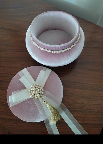 Pembe Kadife Takı ve Tesbih Kutusu - Görsel 2