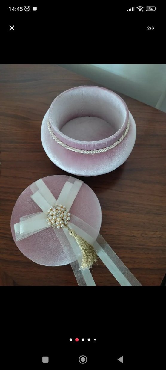 Pembe Kadife Takı ve Tesbih Kutusu - Görsel 2