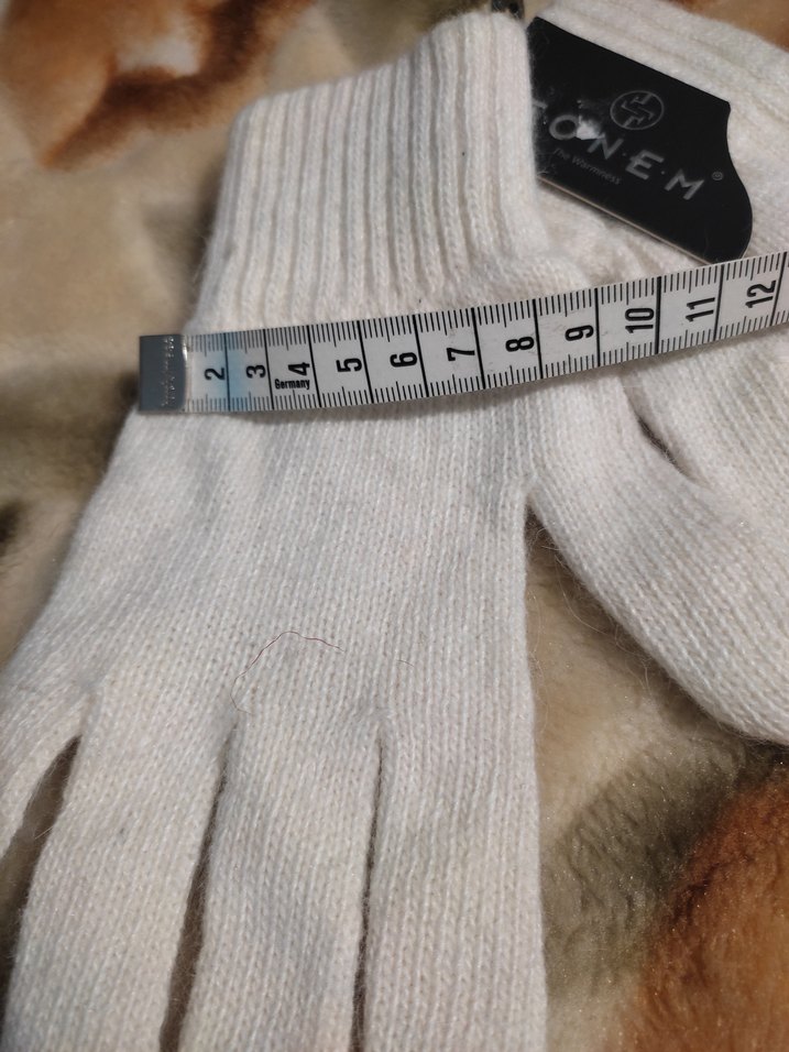 Ekru Yünlü Kadın Eldiveni - Görsel 5