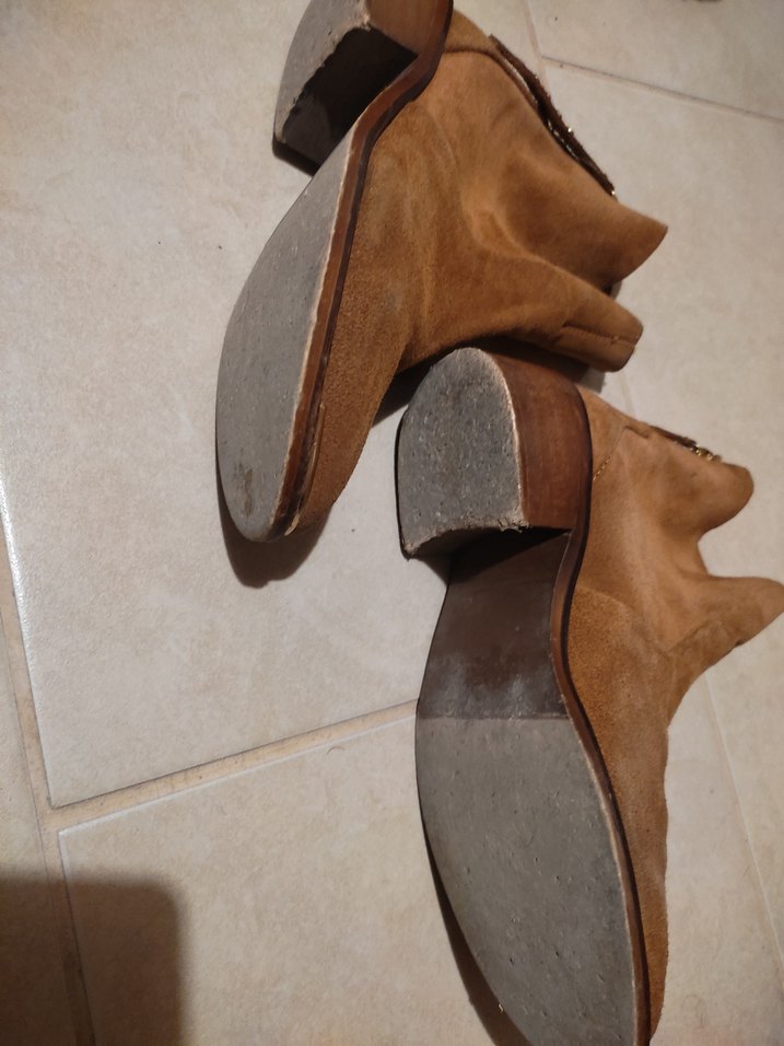 Kahverengi Süet Arkadan Fermuarlı Bot - Görsel 5