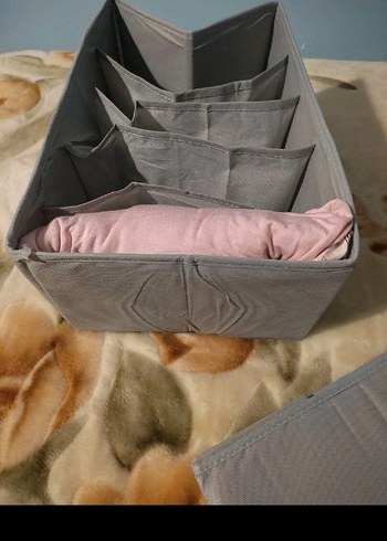 Gri Çok Bölmeli Dolap Düzenleyici - Görsel 2