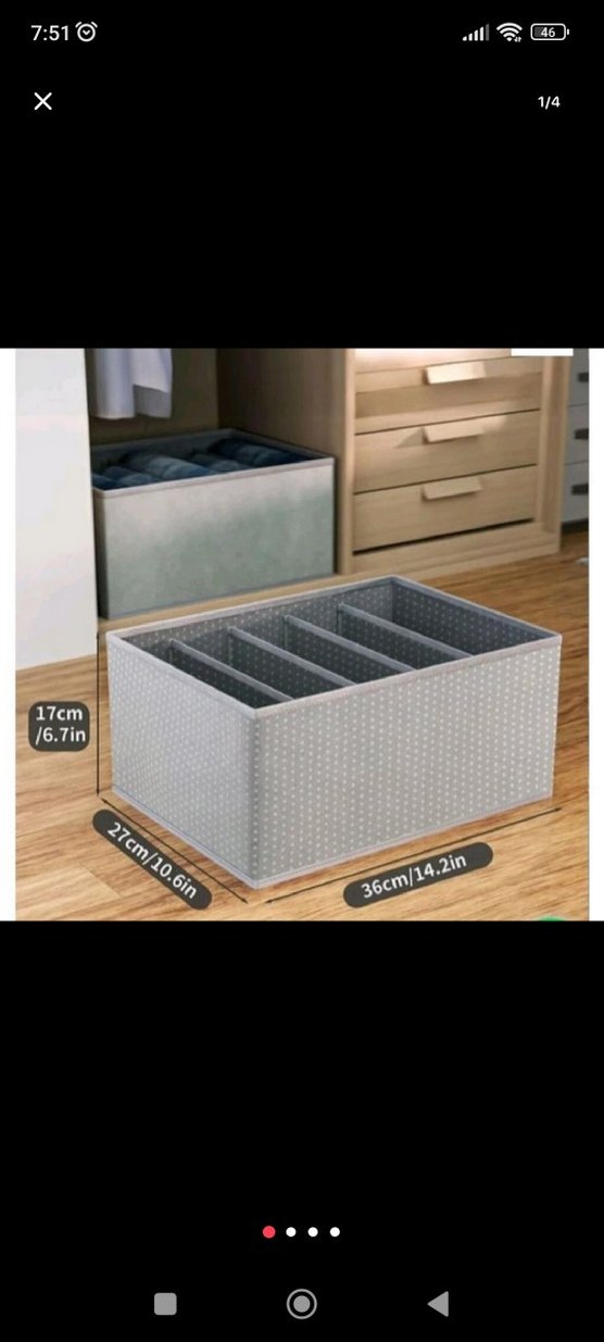 Gri Çok Bölmeli Dolap Düzenleyici - Görsel 4