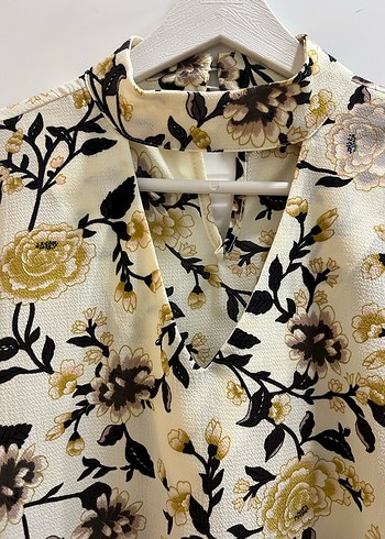 Çiçek Desenli Bohem Kadın Bluz - Görsel 4