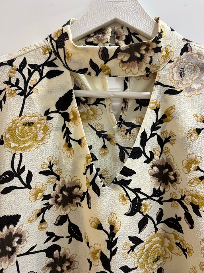 Çiçek Desenli Bohem Kadın Bluz - Görsel 4