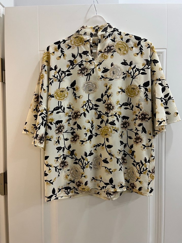 Çiçek Desenli Bohem Kadın Bluz - Görsel 5