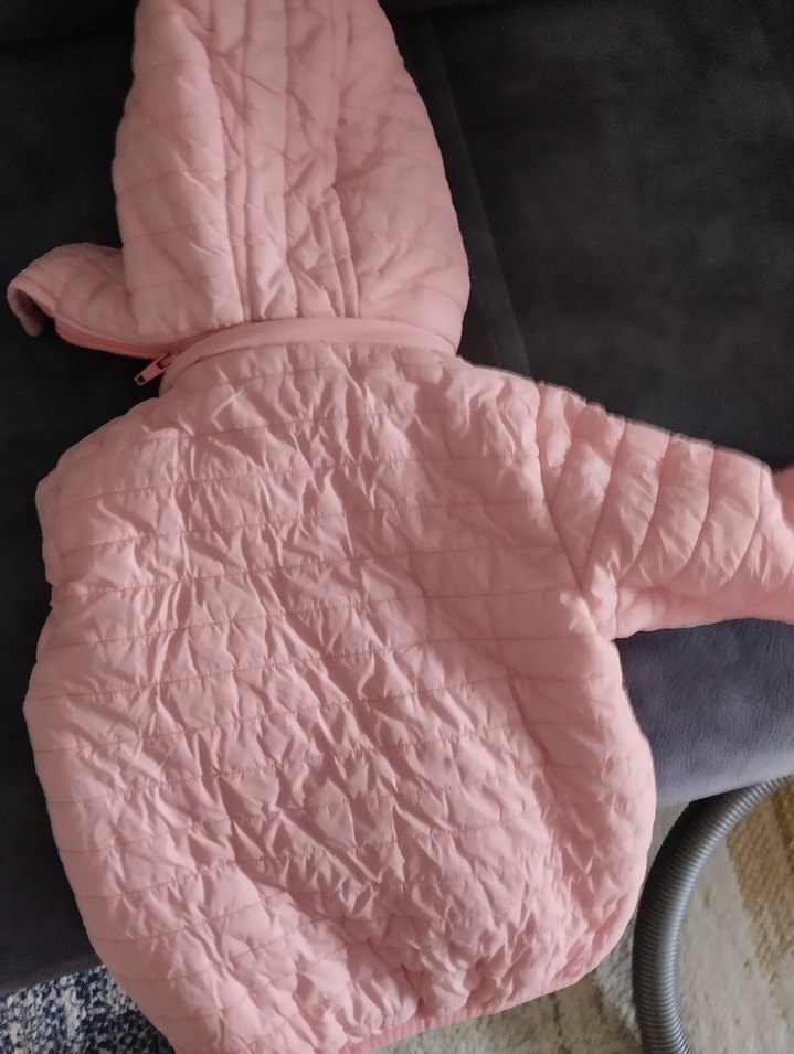 Kız Çocuk Kapüşonlu Pembe Mont 4 Yaş - Görsel 3