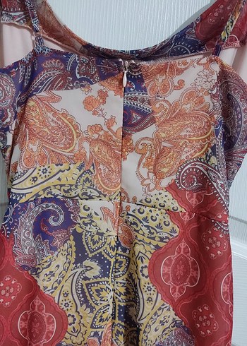 Bohem Çok Renkli Uzun Elbise - Görsel 4