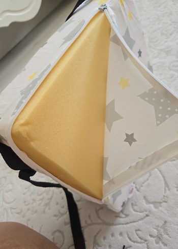 Gri Yıldız Desenli Bebek yükseltici minder - Görsel 7