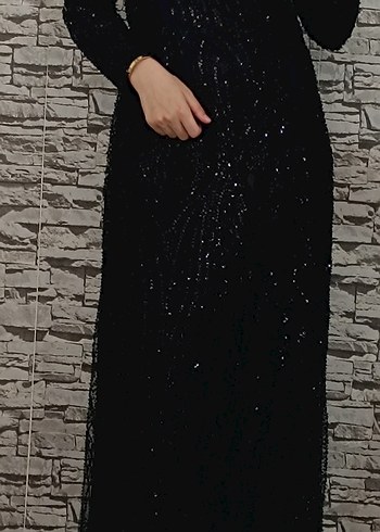 Abiye Siyah işlemeli abiye