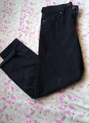 Siyah Mom Jean 