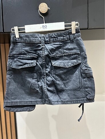Bershka Siyah jean etek bol cepli