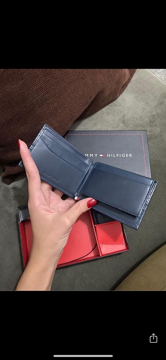 Tommy Hilfiger Mavi Erkek Cüzdan ve Para Klipsi - Görsel 2