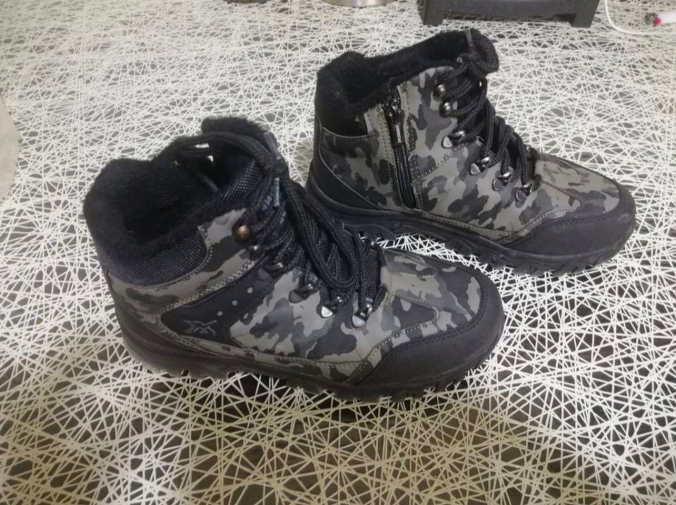 Gri Kamuflaj Desenli Erkek Outdoor Botları - Görsel 2